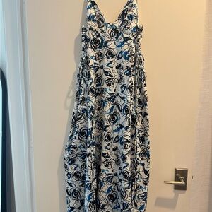 Karl Lagerfeld Blue and Black Floral Dress